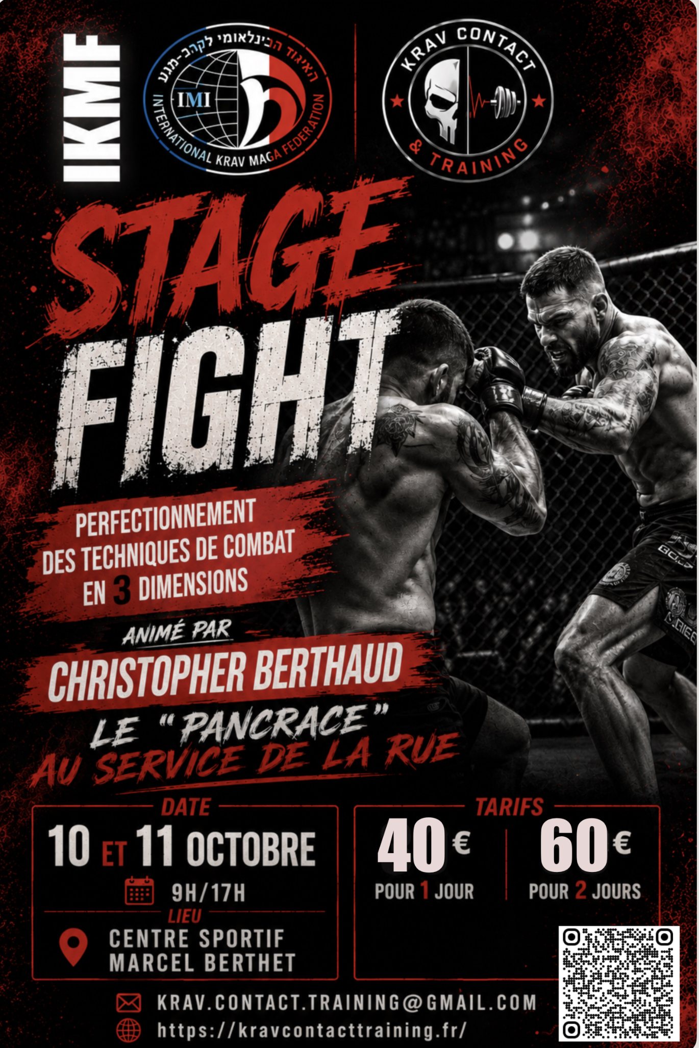 Affiche du Stage Fight, 10 et 11 octobre 2026